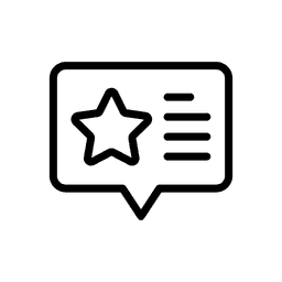 Speech bubble with start and lines of text